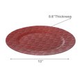 thumbnail image 3 of Assiette de Chargeur Pentagone Rouge 13 Pouces - Ensemble de 6, 3 of 4
