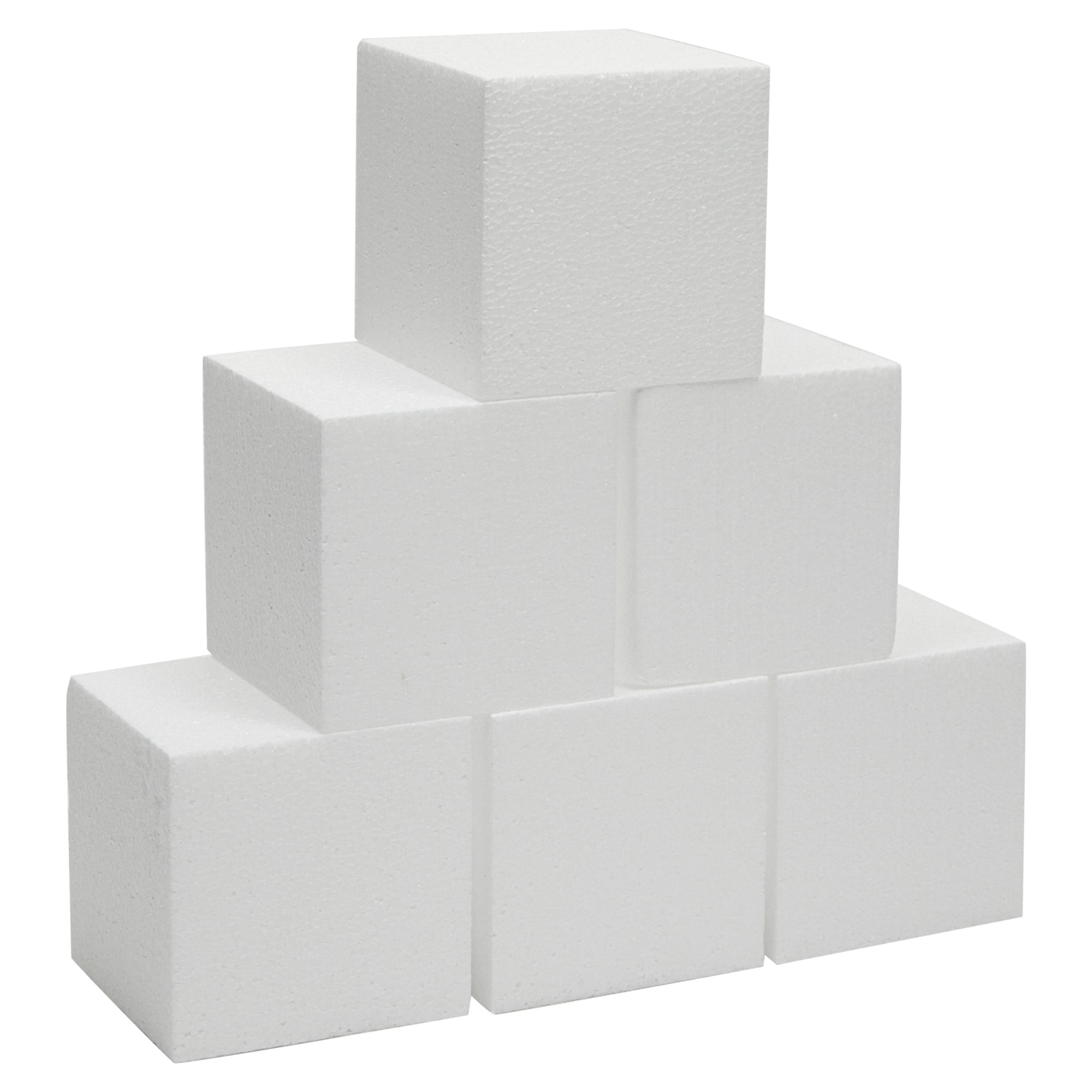 6 Pack Foam Cube Squares for Crafts - Polystyrene Blocks for DIY, Floral  Arrangements, Arts Supplies (4 x 4 x 4 in, White) 