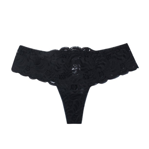 Gibobby Ropa interior hipster para mujer Bragas para mujer Bragas encaje con detalle frente cruzado Bragas encaje ganchillo Bragas sexy Ropa interior calada (Negro, XL)