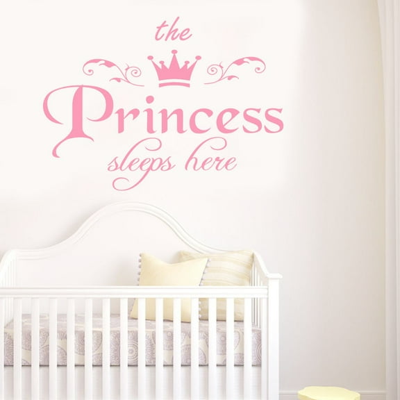 Wall Stickers The Princess Decal Living Room Bedroom Vinyl Carving Wall Decal Sticker,Pink Home Wall Stickers