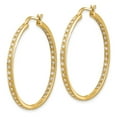 thumbnail image 2 of Auriga 14k Yellow Gold Diamond In/Out Hoop Earrings for Women, 2 of 5
