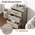 thumbnail image 4 of FANRAL Nightstand Set of 2,3 Drawer Farmhouse Nightstands,Wooden Bedside Table Pair with Anti-Tip Safety,Storage End Tables for Bedroom,Gray Night Stand, 4 of 6