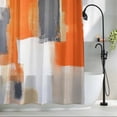thumbnail image 2 of Orange Graffiti Fabric Shower Curtain Abstract Art Washable Shower Curtains for Bathroom, Waterproof Bath Curtain with Hooks Home Decor 72x84in, 2 of 8