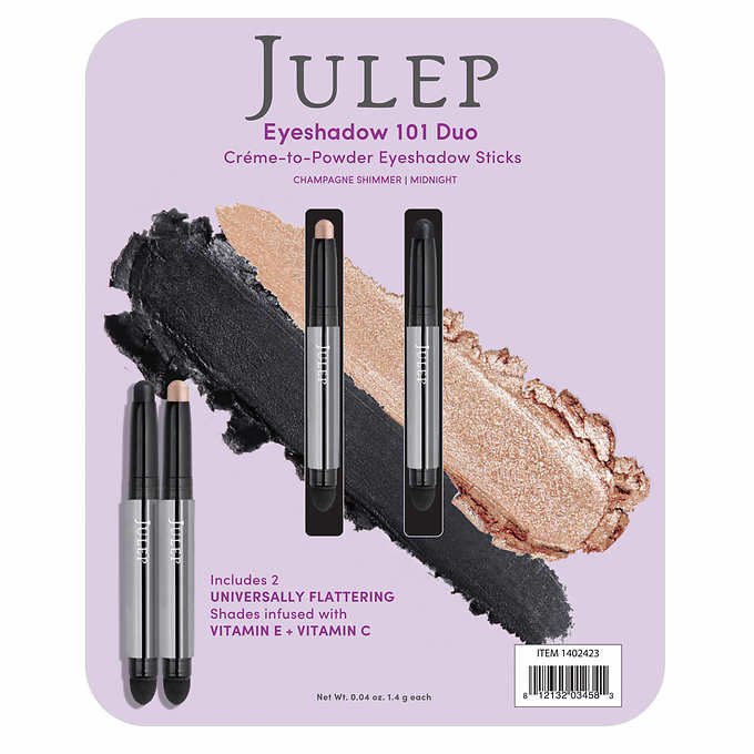 Julep Crème to Powder Eyeshadow Stick 101 Duo in Champagne Shimmer and