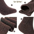 thumbnail image 4 of Lian LifeStyle Women's 1 Pair High Crew Wool Socks Size 7-9 (Coffee), 4 of 6