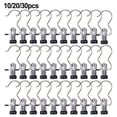 thumbnail image 3 of LEFU Stainless Steel Adjustable Clothes Hanger Clips - Space Saving Multifunctional Pants Hangers for Jeans, Shorts, Skirts - Versatile Home Kitchen Travel Camping Organizer (30 Pack), 3 of 4