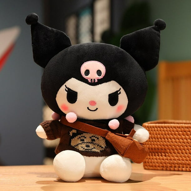 Sanrio – poupée en peluche noire Kuromi Mymelody, Kawaii, dessin