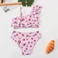 thumbnail image 4 of Summer Savings Clearance! Edvintorg Girls' Swimwear 8-14Years Summer New 2024 Two Pieces Bathing Suit Teenage Swimsuits Fashion Cute Flowers Print Ruffles Sleeveless Bikini Set, 4 of 7