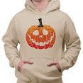 thumbnail image 2 of Pumpkin Face Ombre Hoodie Sweatshirt Unisex X-Large Sand, 2 of 5