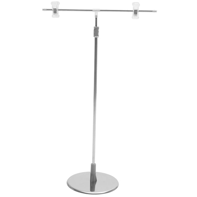 Miangastore Sturdy Stainless Steel Poster Display Stand for Advertising Adjustable T Shape Sign Holder Small Size