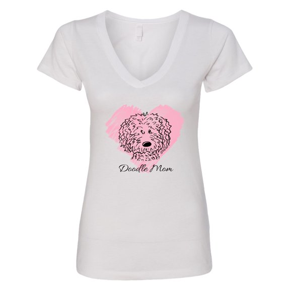 Inktastic Doodle Mom Women's V-Neck T-Shirt