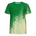 thumbnail image 2 of WREESH Men's Short Sleeve Round Neck T-Shirts Casual Print Summer Fitness Tops Green, 2 of 5