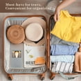 thumbnail image 7 of 5 Pack Travel Makeup Brush Set, travel make up brushes sets mini eye shadow kits small size eyeshadow case eyes makup brushed makeuo soft brushs basic cosmetic profesional tools (Sky Blue), 7 of 7