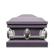 Overnight Caskets Heavenly Mother Pink Steel 79 x 23.5 Funeral Casket, Rectangular