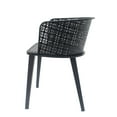 thumbnail image 5 of JERFIT 2-Pack Black Milan Outdoor Patio Dining Chairs, Iron Frame Stackable Conversation Chairs for Garden, Porch, Poolside, 5 of 10