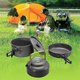 thumbnail image 3 of 3pcs/set Of Outdoor Ware Ultra Alloy Cam Ware Tableware Outdoor Teapot Picnic Tableware, 3 of 5