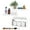White, variant on Sorbus Floating Shelves for Wall Set of 3 - Bathroom Shelves for Wall Storage, Over Toilet, Bedroom, Farmhouse, Wall Decor - 2 Floating Shelves with Invisible Brackets & 1 Rectangular Box