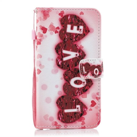 Love Pattern Horizontal Flip Leather Case for Huawei Honor View 20, with Holder & Card Slots &