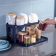 thumbnail image 4 of 2 Tier Home Seasoning Storage Rack Spice Organizer Rack Creamy-white, 4 of 4