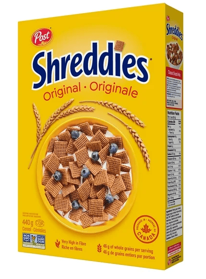 Post Shreddies Original Breakfast Cereal, 440g (4 Pack)
