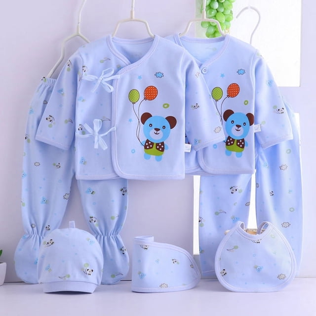 Ropa de bebé Ropa interior de algodón Ropa de monje para bebé Traje de 7 piezas Primavera, otoño y verano Cuatro estaciones Delgadas