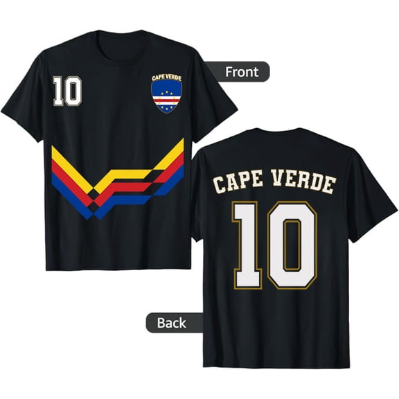 Cape Verde Number 10 Soccer Sports T-Shirt