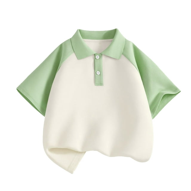 Polos pour Garçons Chemises d'Uniforme d'Été Polo Manches Courtes Hauts 8-9 Ans Mode Garçons