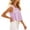 *Pink, variant on Women's Ruffle Strap Sleeveless Crop Tank Top, Casual Square Neck Blouse White,Women's Plus M