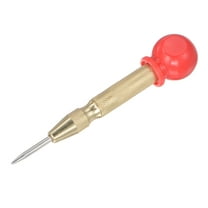 Uxcell 5-Inch Spring-Loaded Adjustable Automatic Center Hole Punch Puncher Yellow with Cap