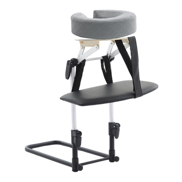 Colchón con cojín de apoyo facial, mesa de masaje y reposabrazos. Almohada para la cara hacia abajo. Gris claro