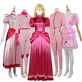 thumbnail image 2 of Disfraz de melocotón para mujer y niña, disfraz de princesa rosa, mono, guantes, traje de fiesta de carnaval y Halloween, devolución gratuita, 2 of 5