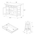 thumbnail image 3 of Dorel Living Kelsey Kitchen Island with 2 Stools, 3 of 9