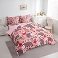 thumbnail image 3 of Homewish Wild Opossum 7-Piece Twin Bedding Sets,Retro Rustic Flower Bedding Comforter Set,Gray Pink Red Sheet Sets For Boys Kids,Breathable Home Decor Reversible, 3 of 8