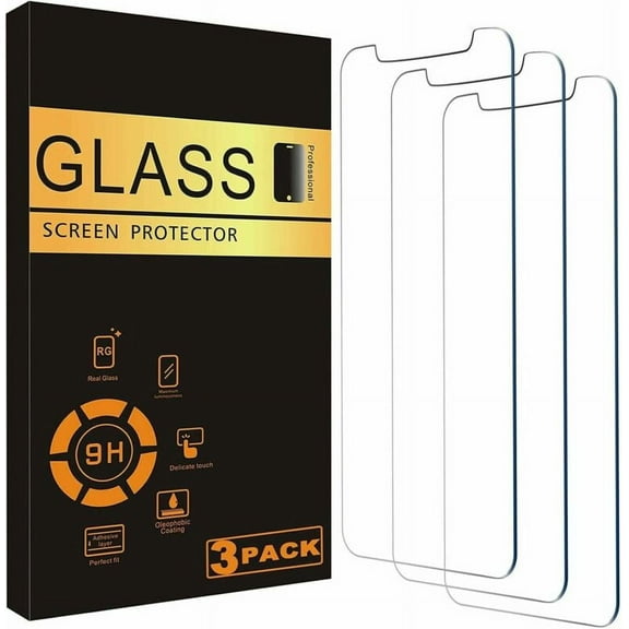 iPhone X Tempered Glass Screen Protector Film Cover [3-PACK], Anti-Scratch, Anti-Fingerprint, Bubble Free [fits iPhone X]