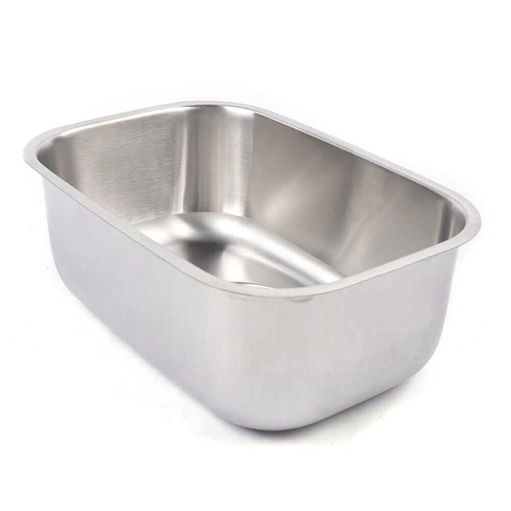 RV Kitchen Sink Stainless Steel Hand Wash Basin Caravan Camping W/ Water Outlet Gr-536, Narrow Rectangle Undermount Sink Compact Sink Small Bar Kitchen RV Stainless