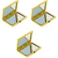 thumbnail image 4 of Set of 3 Double Sided Magnifying Rectangular Compact Mirrors Bubble Pattern (Gold), 4 of 4