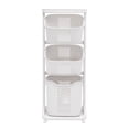thumbnail image 5 of Rolling Laundry Hamper Storage Sorter, 3 Tier Rolling Laundry Hamper Cart White Laundry Baskets with Wheels for Kitchens Bathrooms Bedrooms Classrooms Laundry Rooms, 5 of 13
