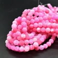 thumbnail image 5 of K-KED Pink Crackle Agate FROSTED Matte Gemstone Round Beads - 6mm 8mm 10mm 12mm-10 mm, 5 of 6