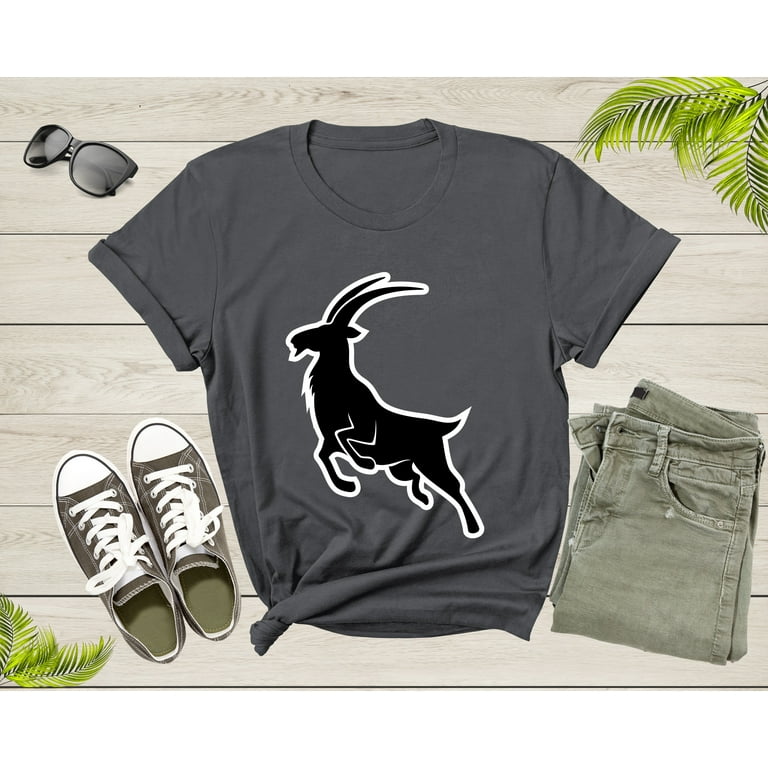 Goat Silhouette Graphic T-Shirt Best Funny Cool Emoji Gift Goat Silhouette Graphic T-Shirt Best Funny Cool Emoji Gift