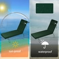 thumbnail image 6 of 72" ×21" Outdoor Chaise Lounge Cushion, 3" Thick High-Density Foam Fill, with Removable Headrest, Waterproof Fade Resistant, Replacement Cushion for Lawn Pool (Dark Green 1PC), 6 of 8