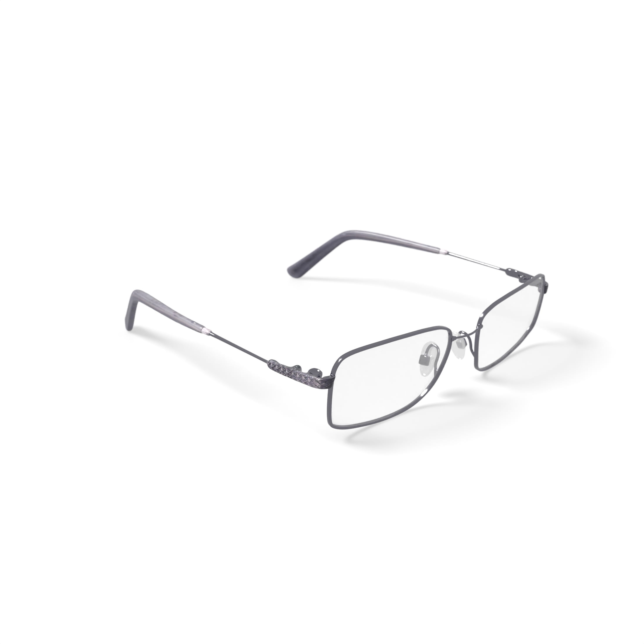 EasyTwist Men's CT197 Rectangular Prescription Eyeglasses with Case, Gray