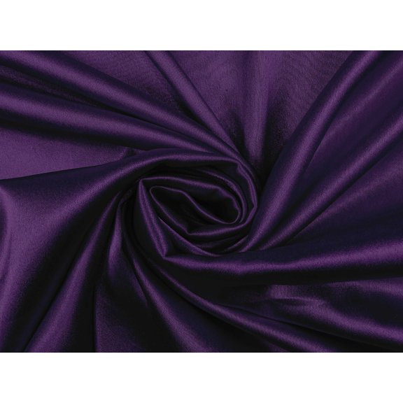 Soimoi Polyester Satin Sewing Craft ProjectsFabricDark Purple Solid By Yard 42 Inch Wide