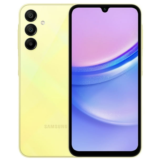 Samsung Galaxy A15 (128 GB + 4 GB) Smartphone 4G LTE Global de 6,5 Pulgadas, Totalmente Desbloqueado (Amarillo)