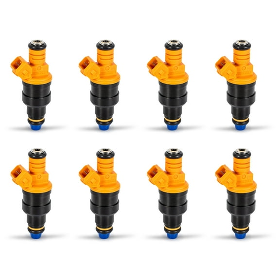 Set of 8 ISA Fuel Injectors for 1990-1996 Ford Bronco 1992-1997 Ford Crown Victoria 2003-2004 Ford E-250 1994 Ford Thunderbird 1994 Mercury Cougar V8 4.6L 5.0L Replacement For FJ713