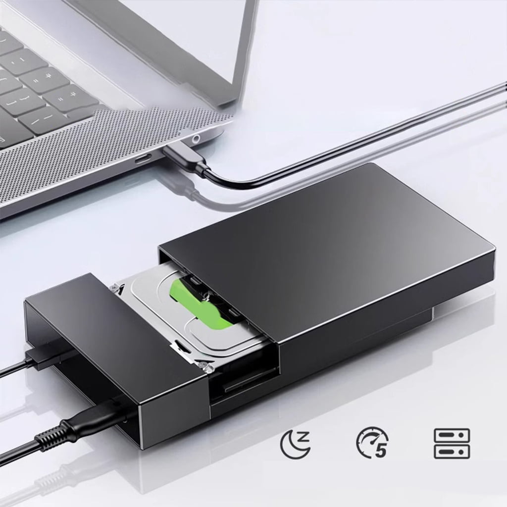 LIANXUE USB External Hard Drives Enclosure for 2.5/3.5In SSD Highly Speed Data Transfer