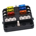 thumbnail image 3 of Fuse Box with Negative Bus  Blade Fuses Holder Block 6 Way with  Indicator for Boat Van Car Truck, 3 of 7