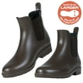 thumbnail image 3 of HISEA Women's Ankle Rain Boots Waterproof Chelsea Boots Short Garden Shoes, Size 7 Dark Brown, 3 of 6