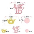 thumbnail image 2 of Sweet 16 Confetti, Rose Gold Glitter Sweet 16, Gold Glitter Crown and Pink Circles Confetti, Sweet 16th Birthday Party Decorations, Sweet Sixteen Party Decorations, 300 Pcs, 2 of 5
