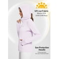 thumbnail image 3 of BALEAF Women's SPF Jacket Sun Shirt UV Protection Hoodie Zip Up Long Sleeve Hooded Summer Clothing Running Hiking Pastel purple 2XL, 3 of 7