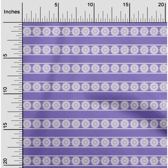oneOone Viscose Chiffon Medium Purple Fabric Border Ethnic Sewing Fabric By The Yard Printed Diy Clothing Sewing Supplies 42 Inch Wide